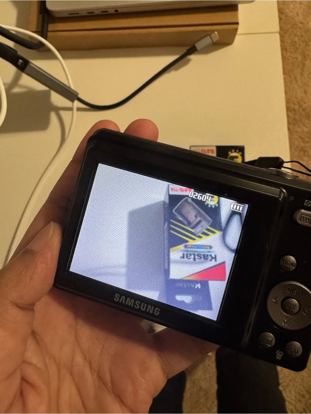 Samsung Black Compact Point-and-Shoot Digital Camera with Wrist Strap